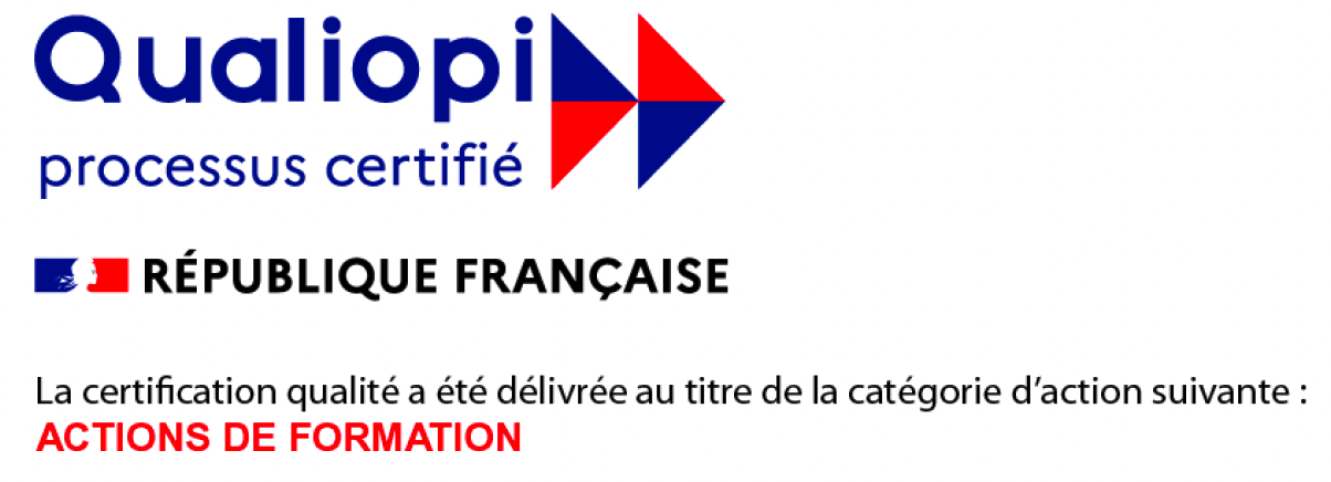 Logo Qualiopi — La certification qualité a été délivrée au titre de la catégorie d'action suivante : Actions de formation